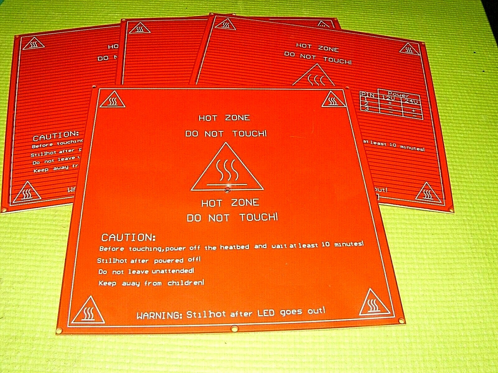 QTY2 MK2B RED DUEL 12V 24V 214MMX1.5MM SQUARE PCB HEATED HOT BED 3D PRINTER USA