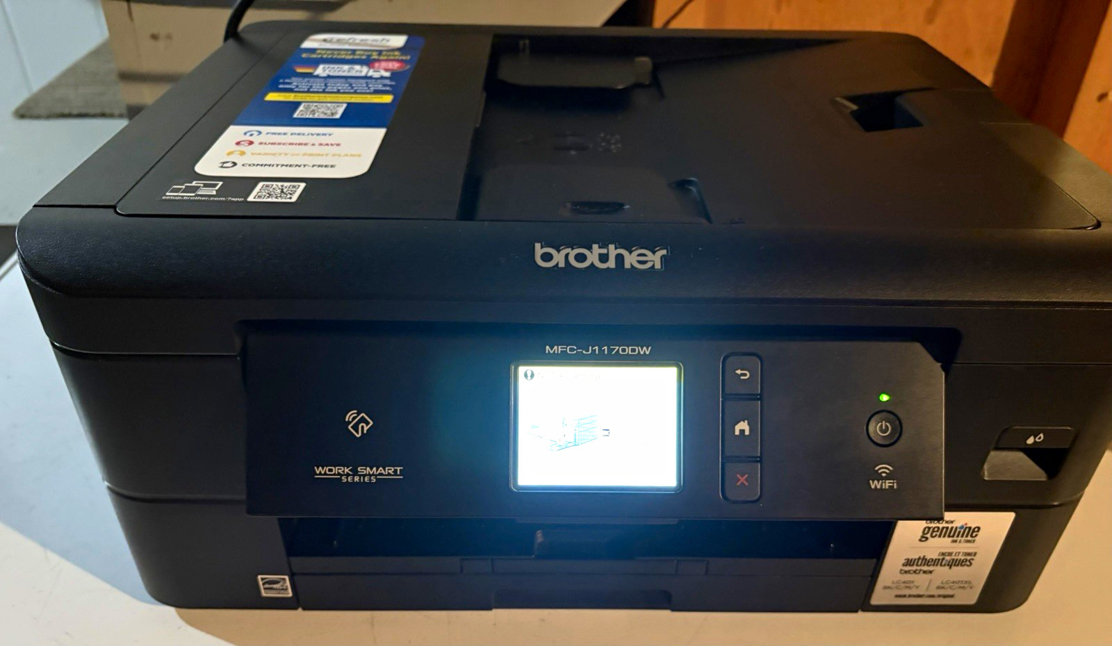 Brother MFC-J1170DW Work Smart Color Inkjet All-in-One Wireless Duplex new ink