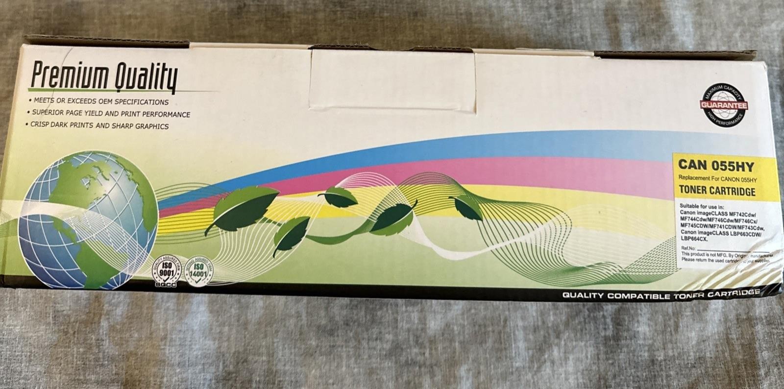 Premium Quality CAN-055H Y Yellow Toner Cartridge - for CANON IMAGECLASS MF746CX