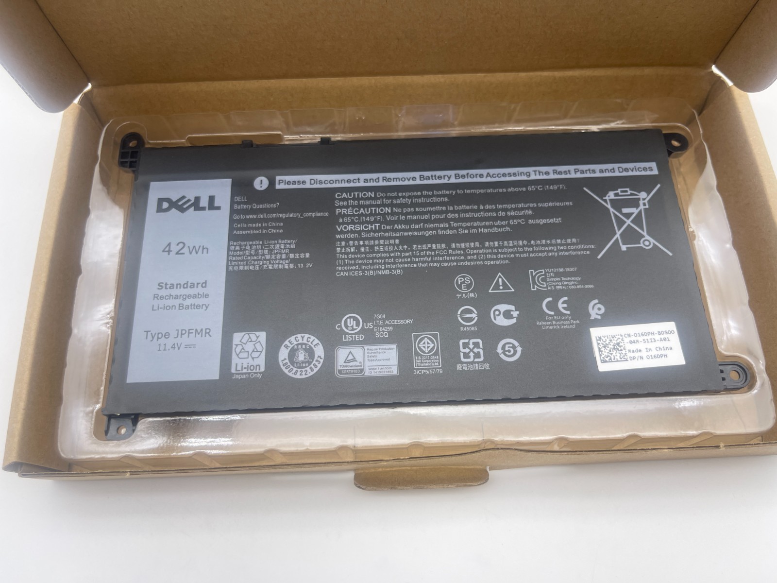 Genuine JPFMR Battery Dell Chromebook 3400 3100 2-in-1 5488 5493 5593 P90F