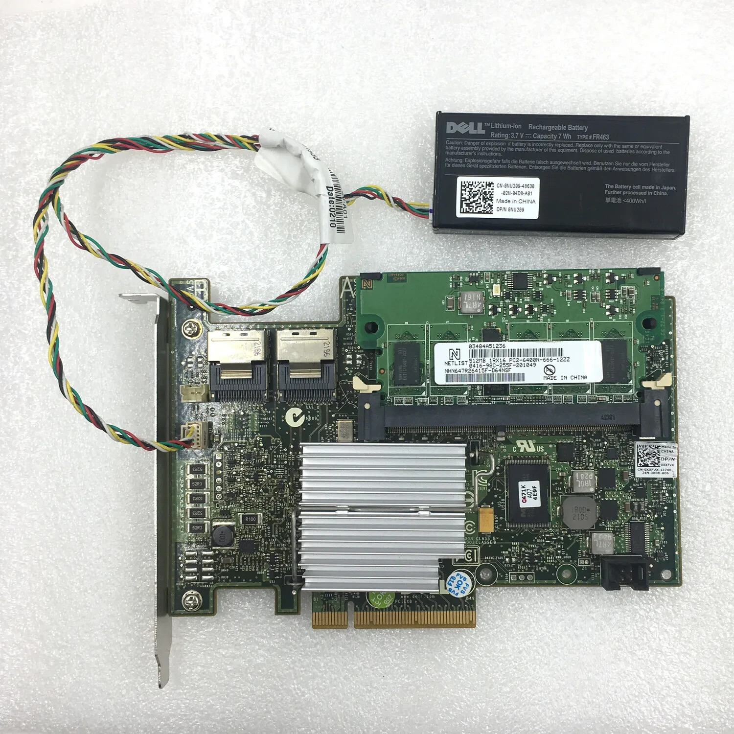 Used Dell Perc H700 512MB CACHE PowerEdge SAS Raid Controller WITH BATTERY