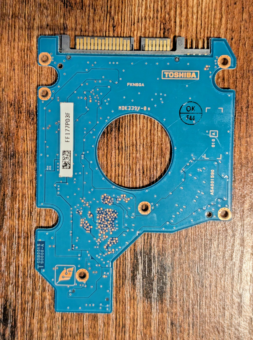 Toshiba G5B001590000-A A5A001590 SATA 2.5" Hard Drive PCB Board Only TESTED