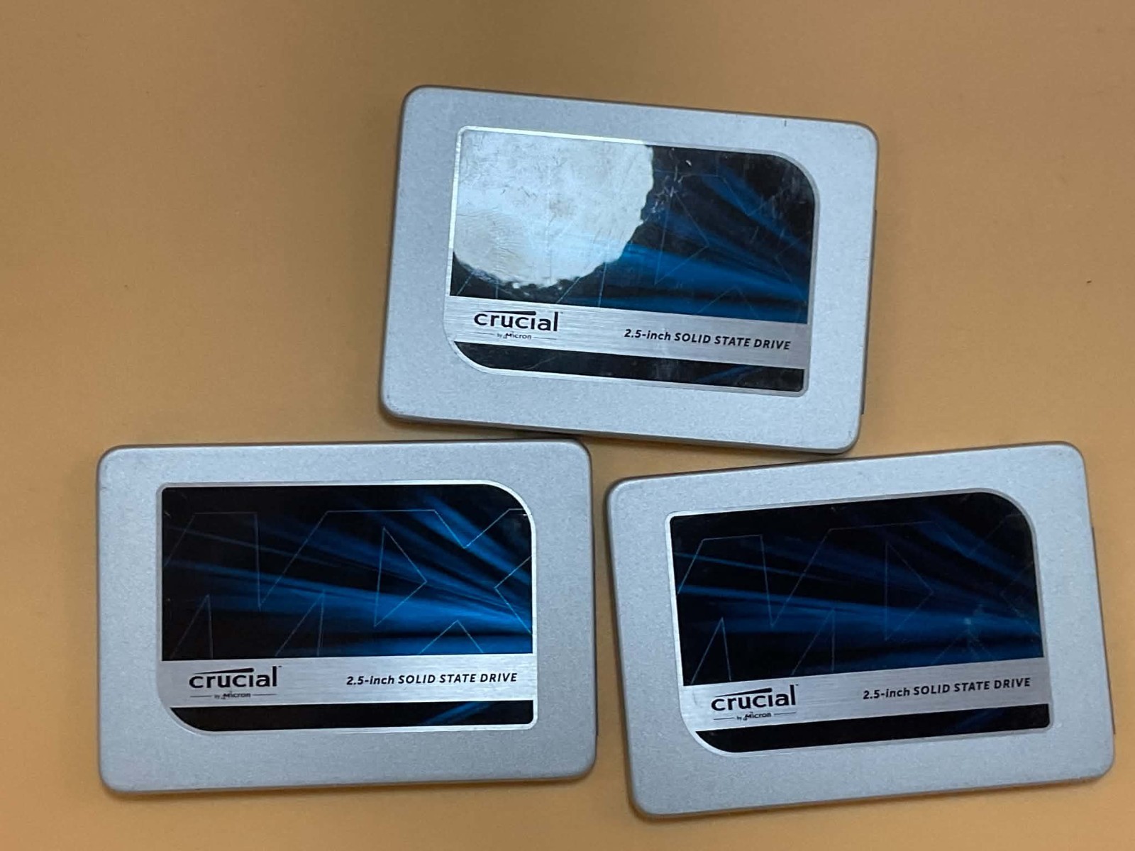 Lot of 3 Crucial MX300 275GB 2.5" SATA SSDs (CT275MX300SSD1) - Tested