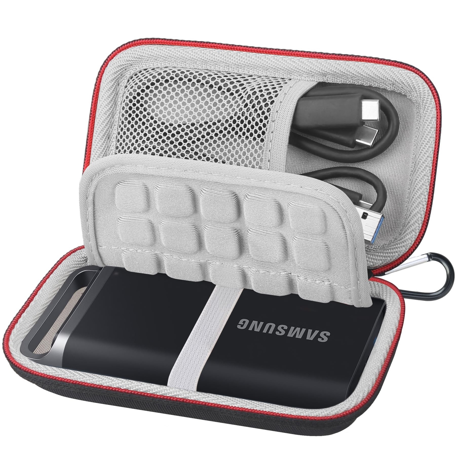 Lacdo Hard Carrying Case for Samsung T5 EVO Portable SSD 2TB 4TB 8TB USB 3.2 ...