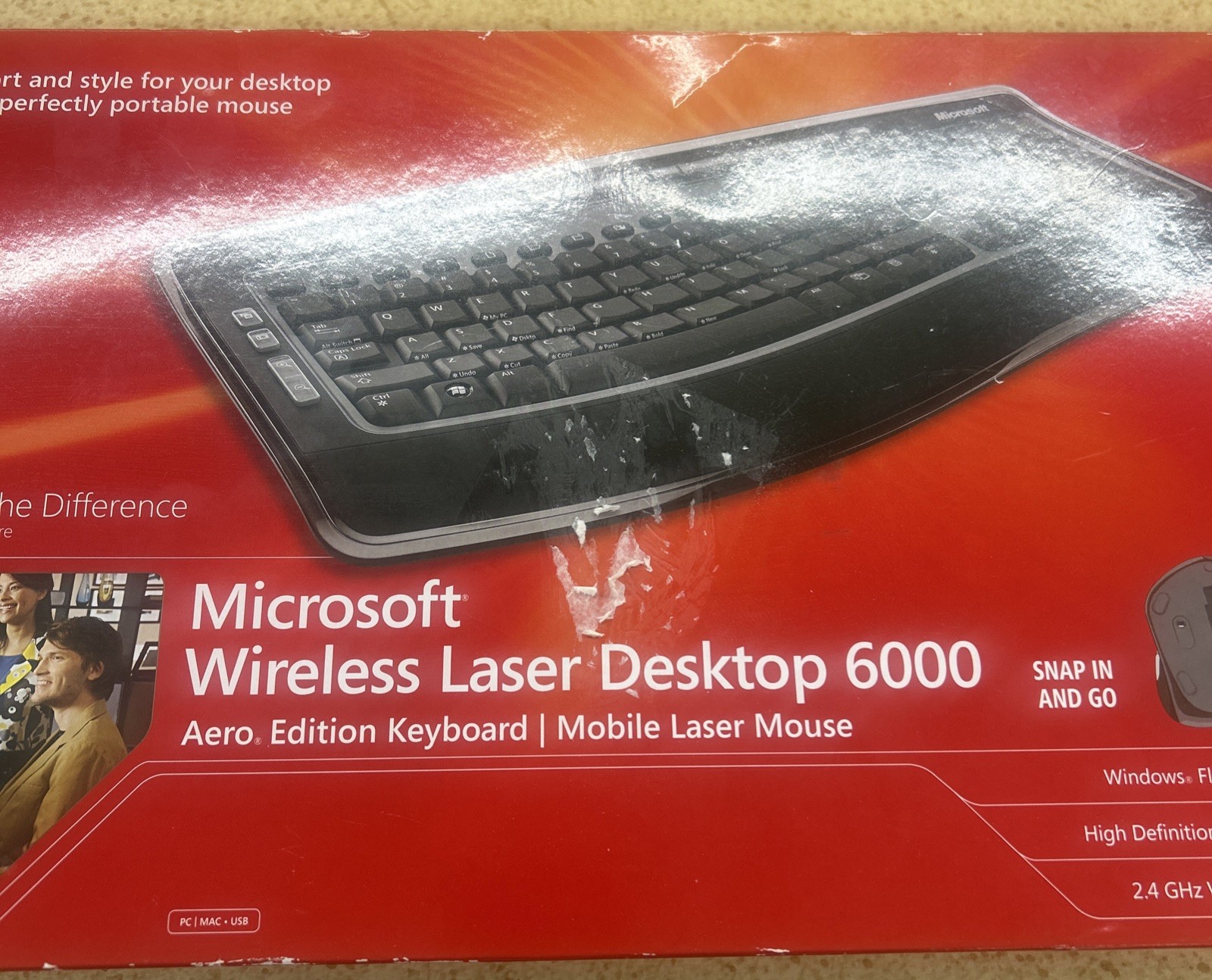 Microsoft Wireless Laser Desktop 6000 v3 (Black)
