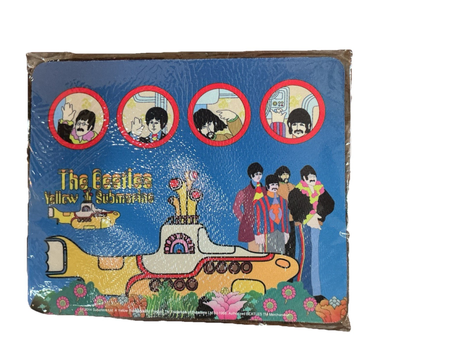 THE BEATLES YELLOW SUBMARINE  CUSTOM MOUSE PAD  DESK MAT ,SCHOOL, RARE