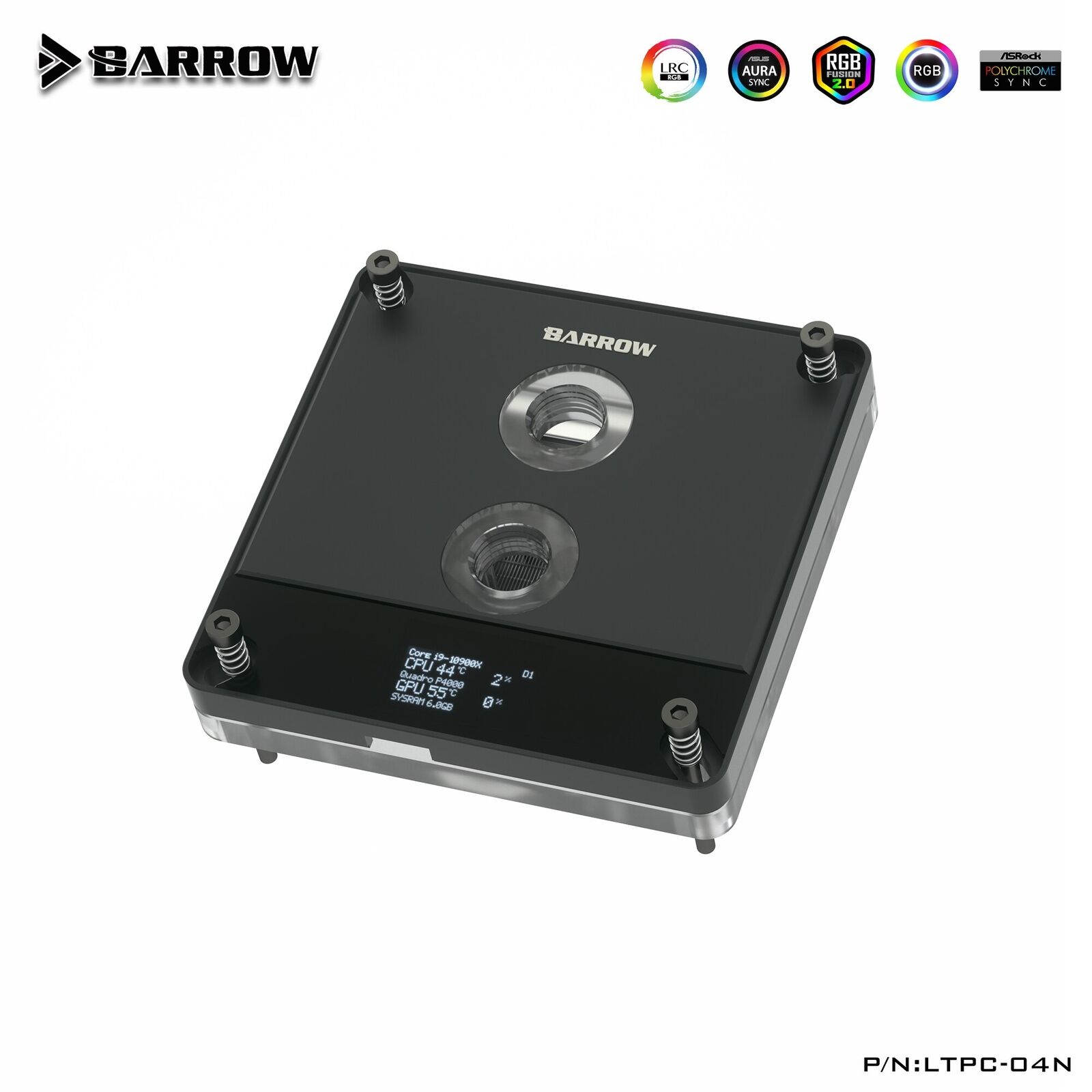 Barrow CPU Water Block Digital Display For AMD AM3/4/5 INTEL 115X 1200 1700 X99