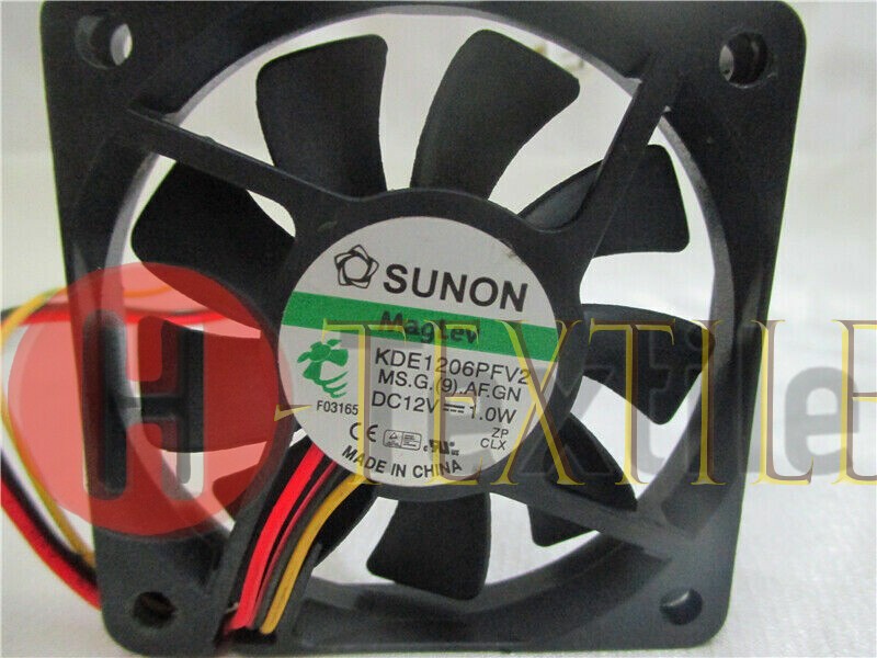 1pc   KDE1206PFV2 6010 6cm 12V 1.0W 3-pin speed CPU magnetic suspension fan