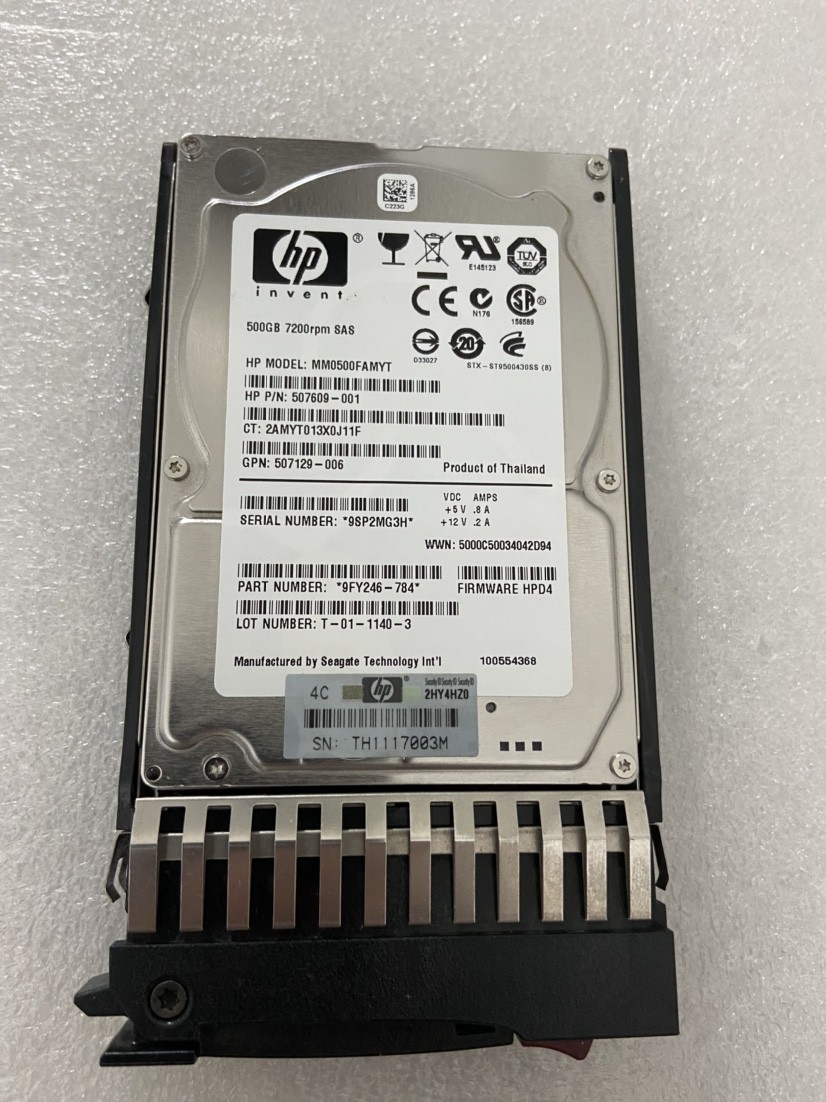FOR HP 500GB 7.2K 507610-B21 508009-001 SAS 6Gb 2.5'' 7.2K PROLIANT HARD DRIVE