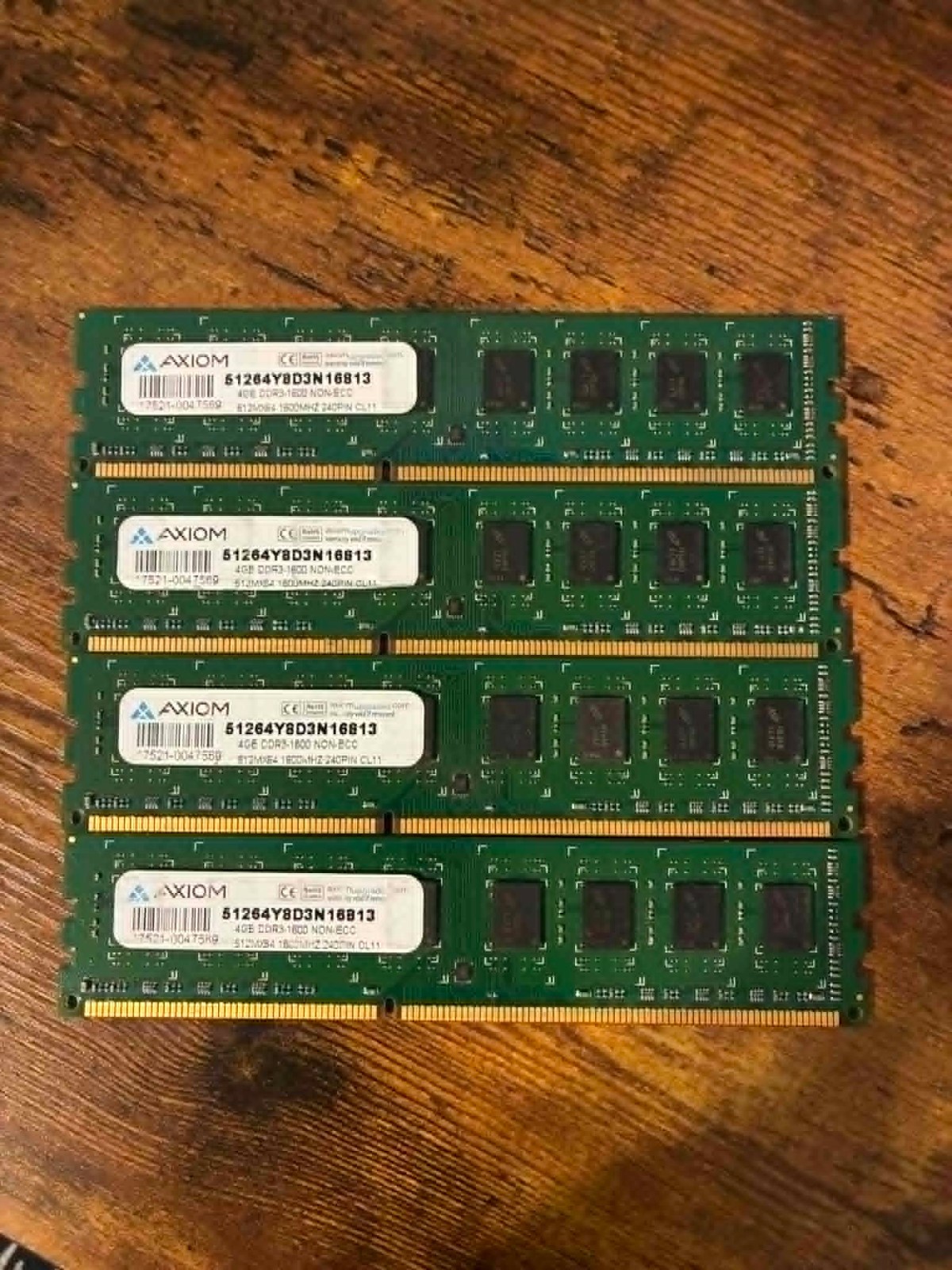 Axiom 4GB DDR3-1600 Non-ECC SDRAM 512MX64 1600MHZ 240 PIN