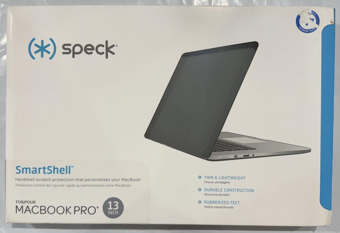 Speck SeeThru Case Macbook Pro 13 Inch Nickel Grey Rubber Feet