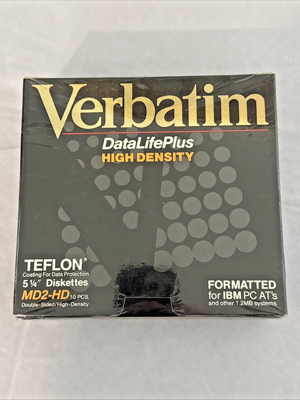 NEW Verbatim DatalifePlus 10 Pack 5.25 2HD Floppy Disks MD2-HD IBM Teflon Coated