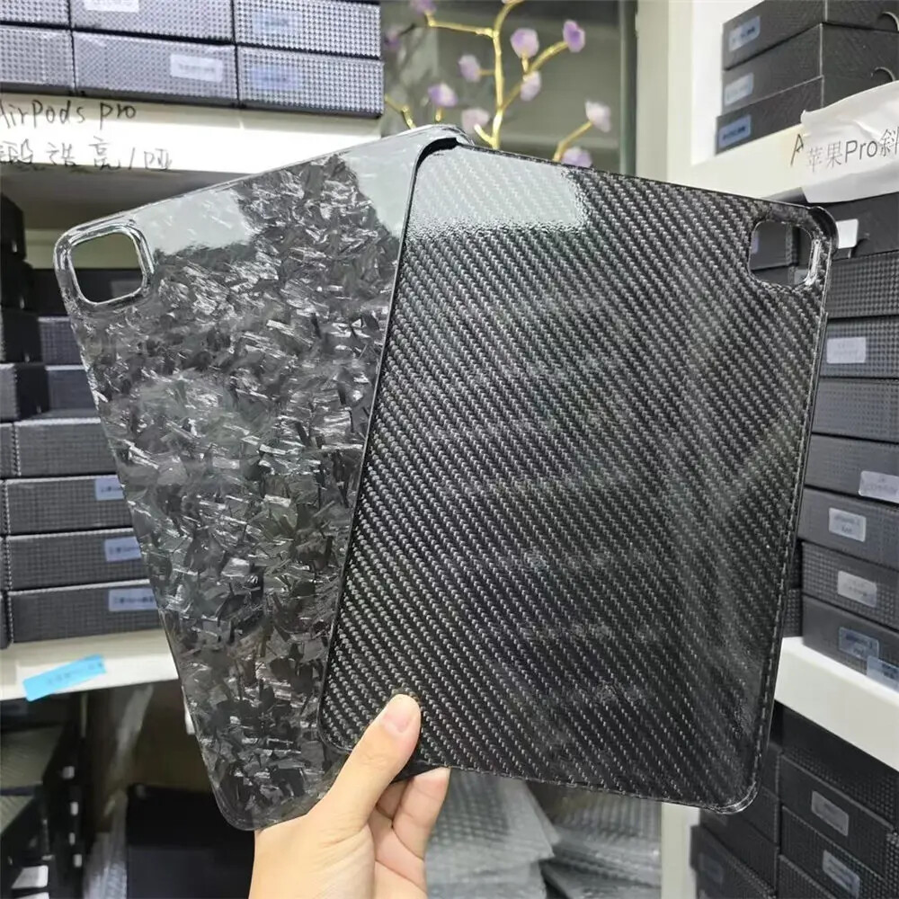Real Carbon Fiber Slim Case for Apple iPad Pro 11" 13" Bling Glossy Forged Cover