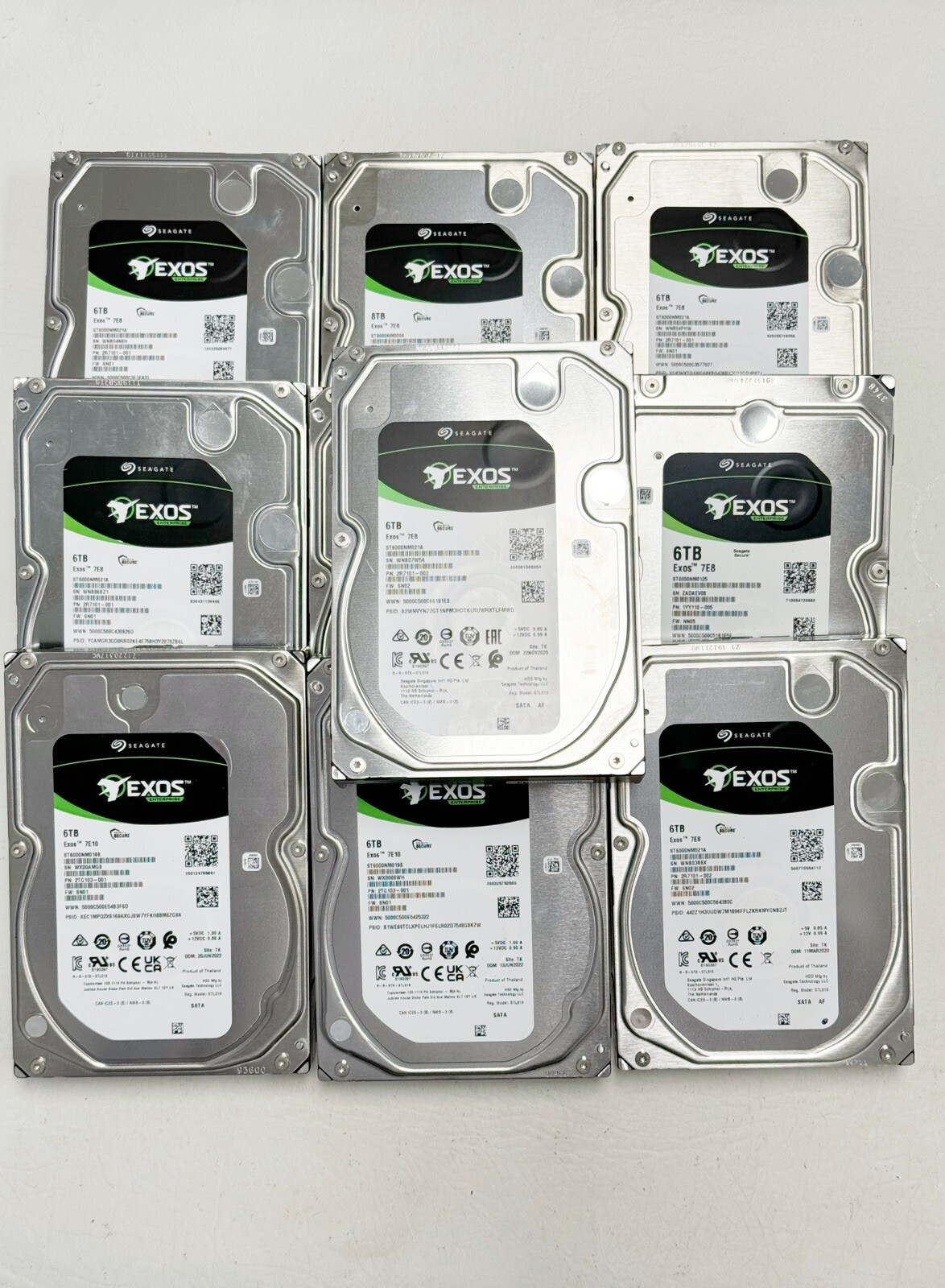 10x AS/IS Seagate 3.5" Exos Enterprise 6TB SAS ST6000NM0095 7E8 7E10 Hard Drives