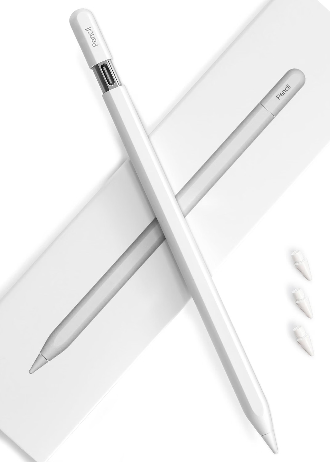 Pencil USB-C for Apple Ipad 2018-2026: Slide-Switch, Hidden-Port Stylus with Til