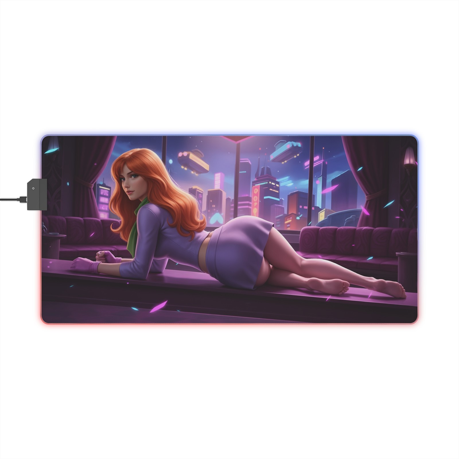 Scooby-Doo Mouse Pad, Daphne Blake LED RGB Desk Mat, Gamer Room Decor
