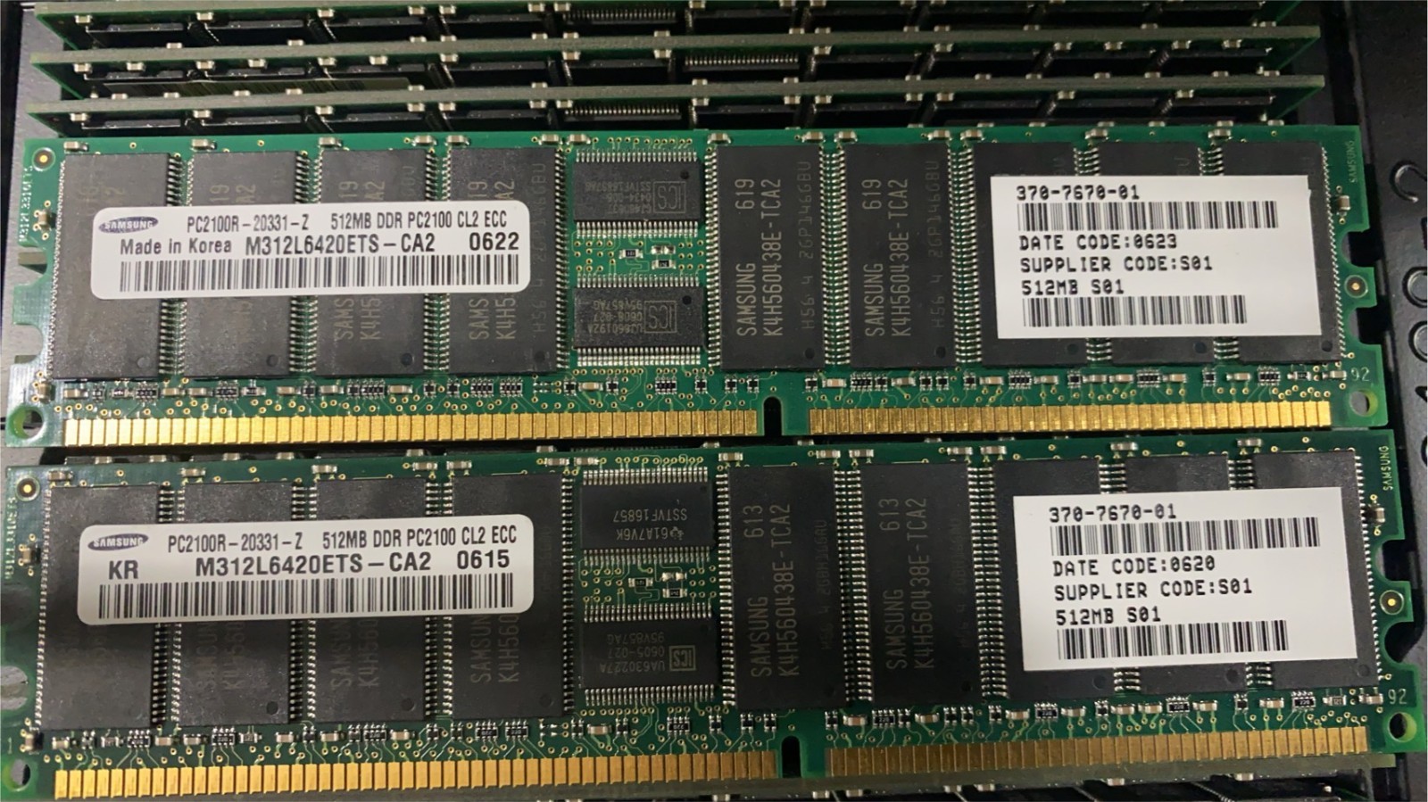 M312L6420ETS-CA2 Samsung 1GB 2x512MB PC2100 DDR-266MHz RDIMM RAM Sun 370-7670-01