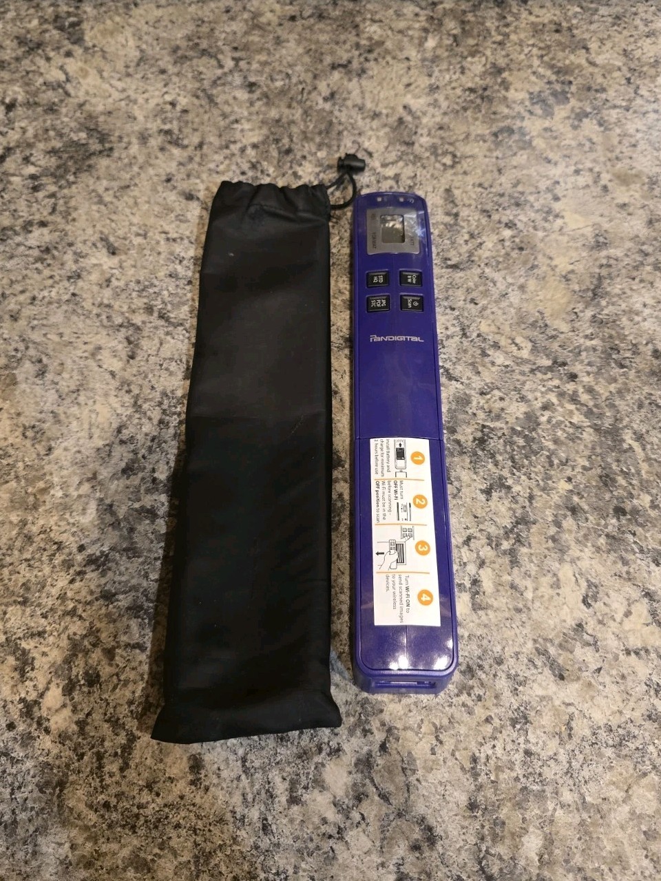 New Pandigital Handheld Wand Scanner Purple Device And Bag Only