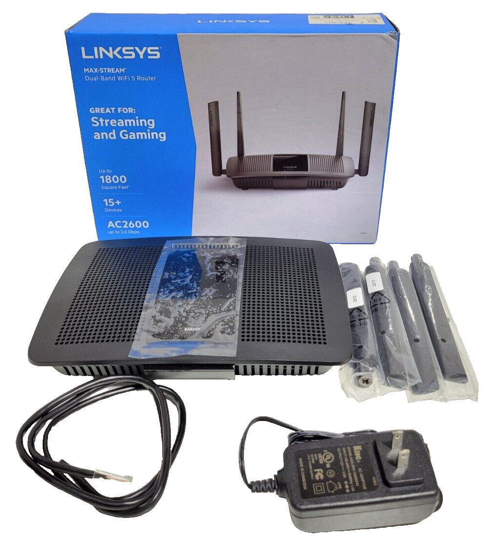 Linksys EA8100 AC2600 Dual-Band Wi-Fi 5 Router 1800 Sq Ft 15+ Devices NEW