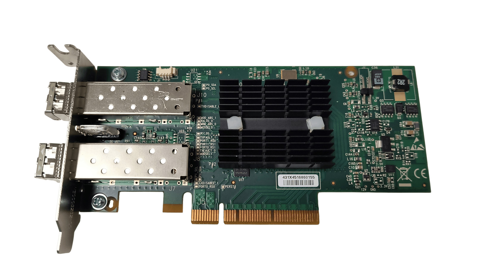 IBM 00E1856 Mellanox MNPH29D-XSR 2 Port 10GB Network Adapter Half Height w/ SFPs