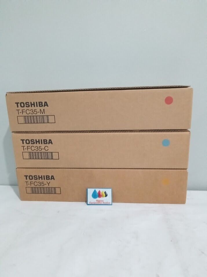 Toshiba TFC35M T-FC35-C T-FC35-Y Toner Cartridge Lot of 3