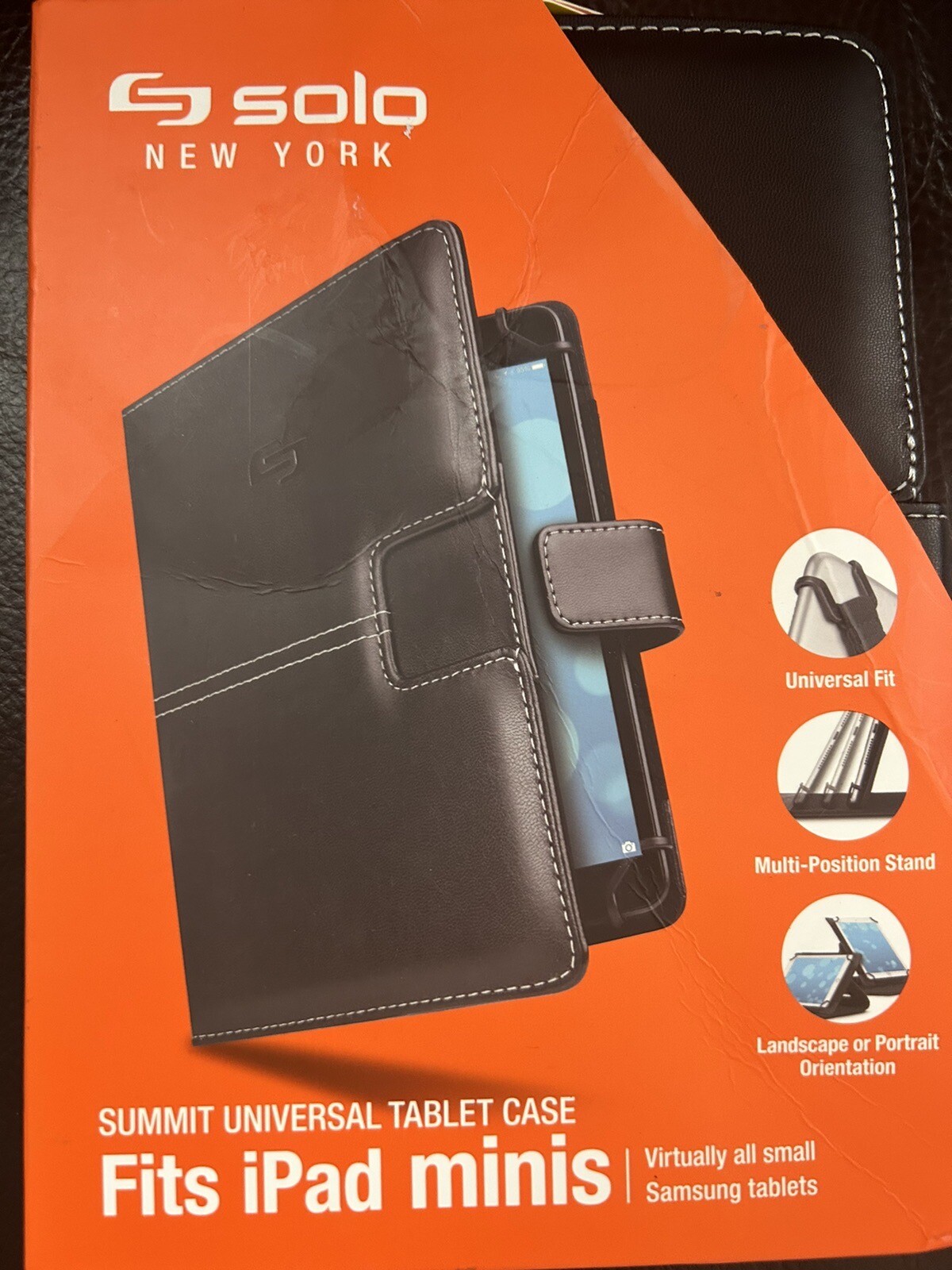 Solo Velocity UNIVERSAL TABLET CASE *BLACK Fits iPad Minis|Small Samsung Tablets