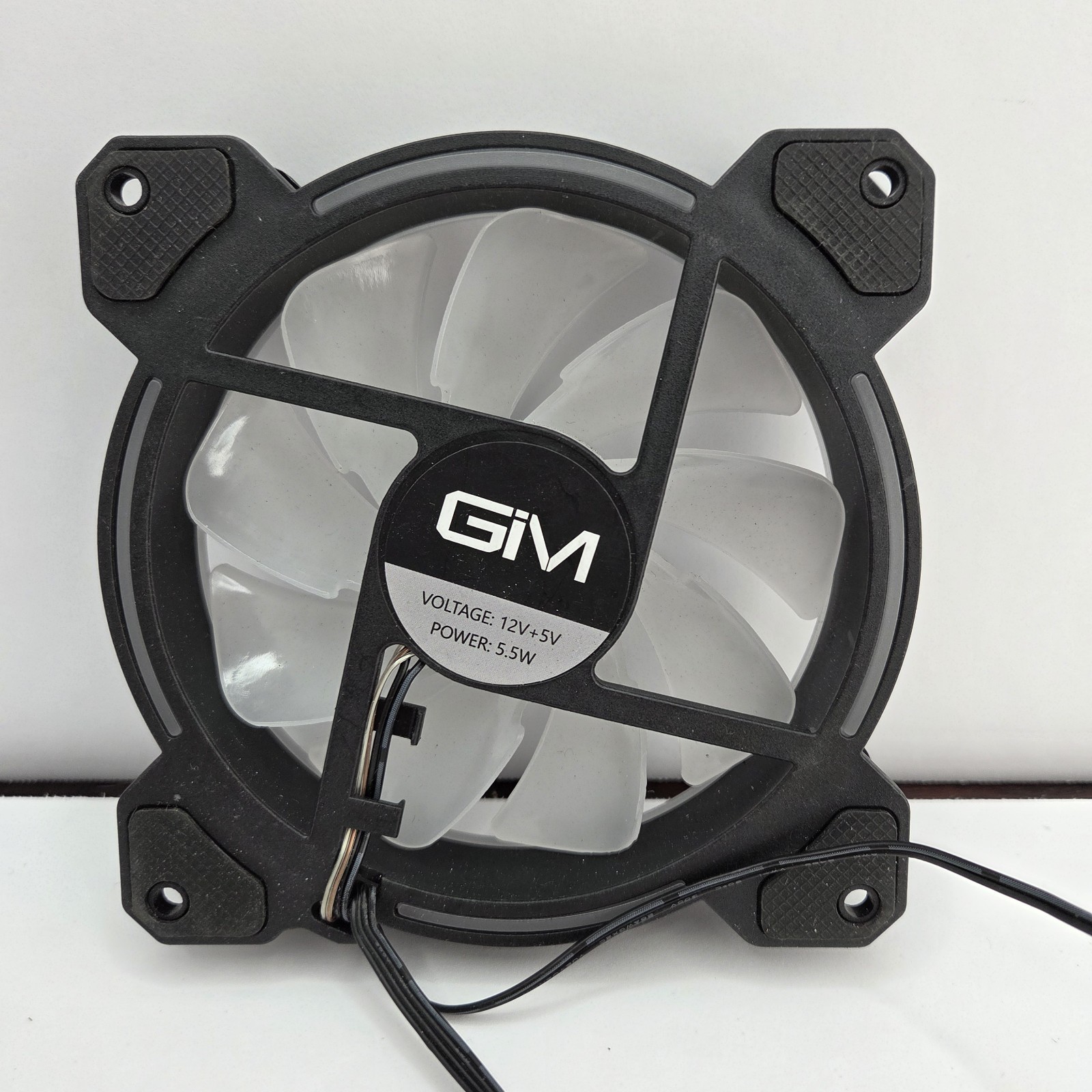 GiM RGB 120mm PC Case Cooling Fan 12V + 5V LED Desktop Computer Fan