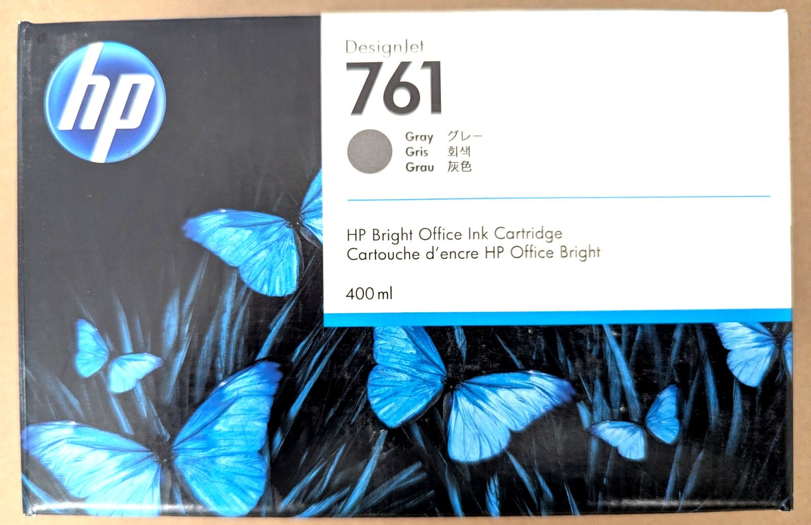 ✨ Genuine HP 761 Gray 400ml Ink Cartridge CM995A DesignJet T7100 Grey ✨