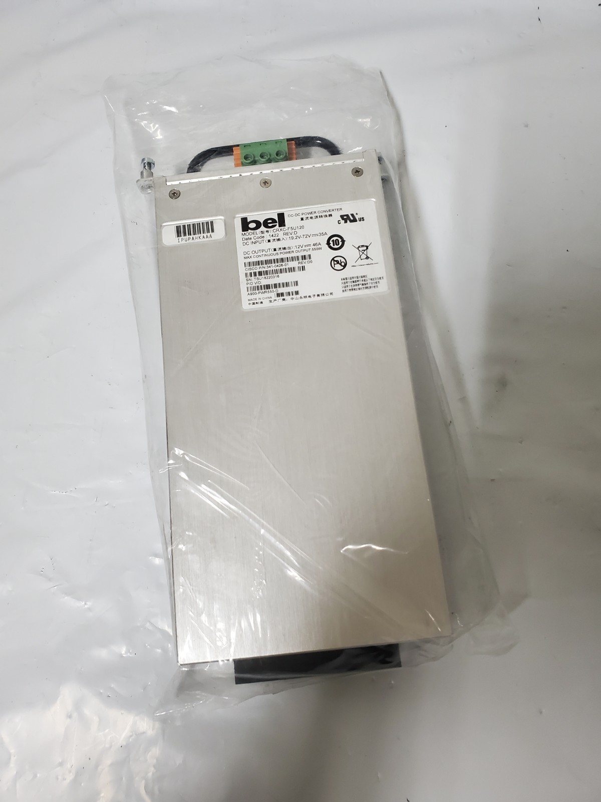 Cisco A900-PWR550-D Bel CRXC-F5U120 12V 550W DC-DC Power Supply Converter Module