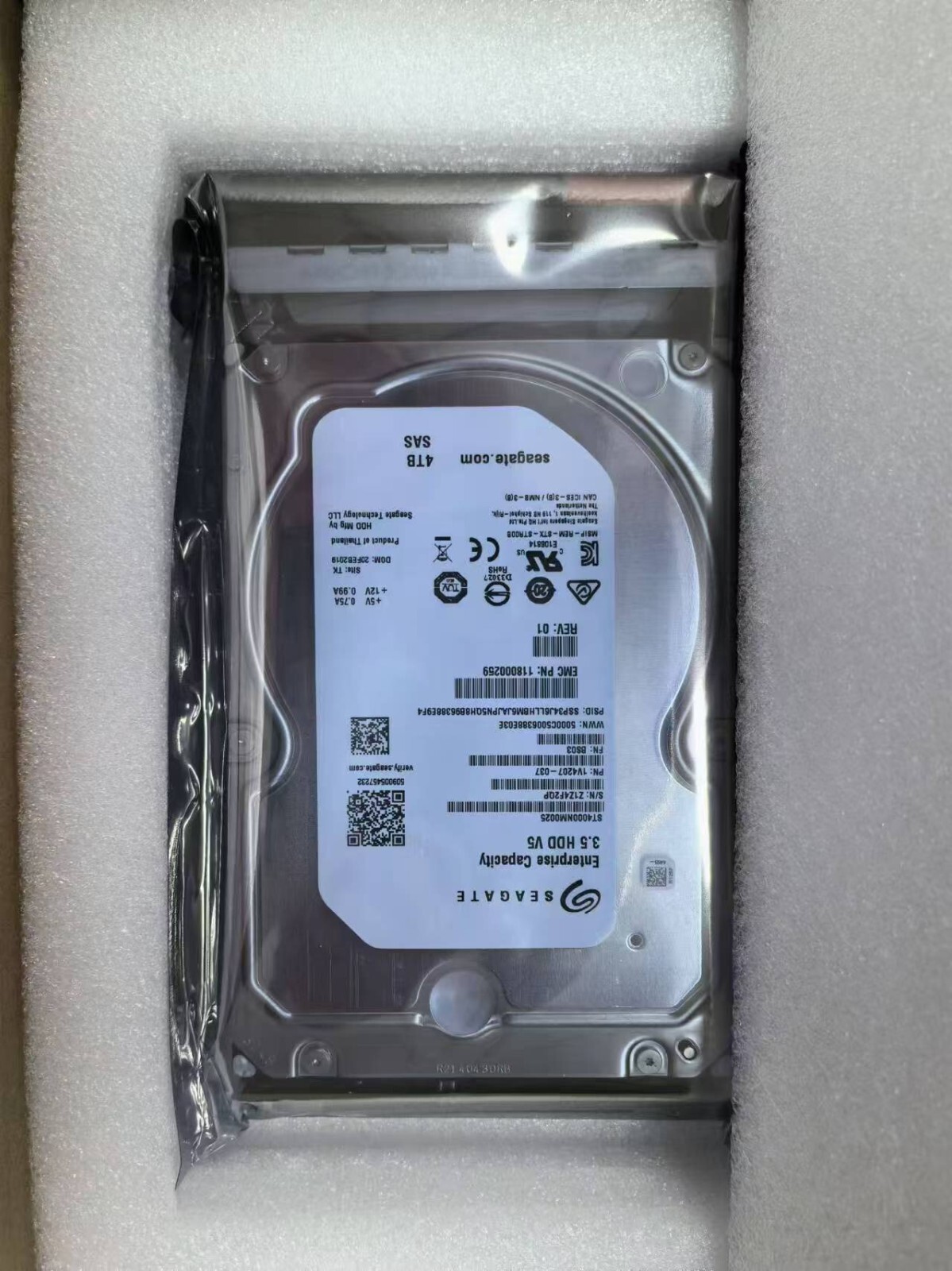 EMC 4TB 7.2K 3.5 SAS DataDomain 6300 6800 005052090 storage hard disk