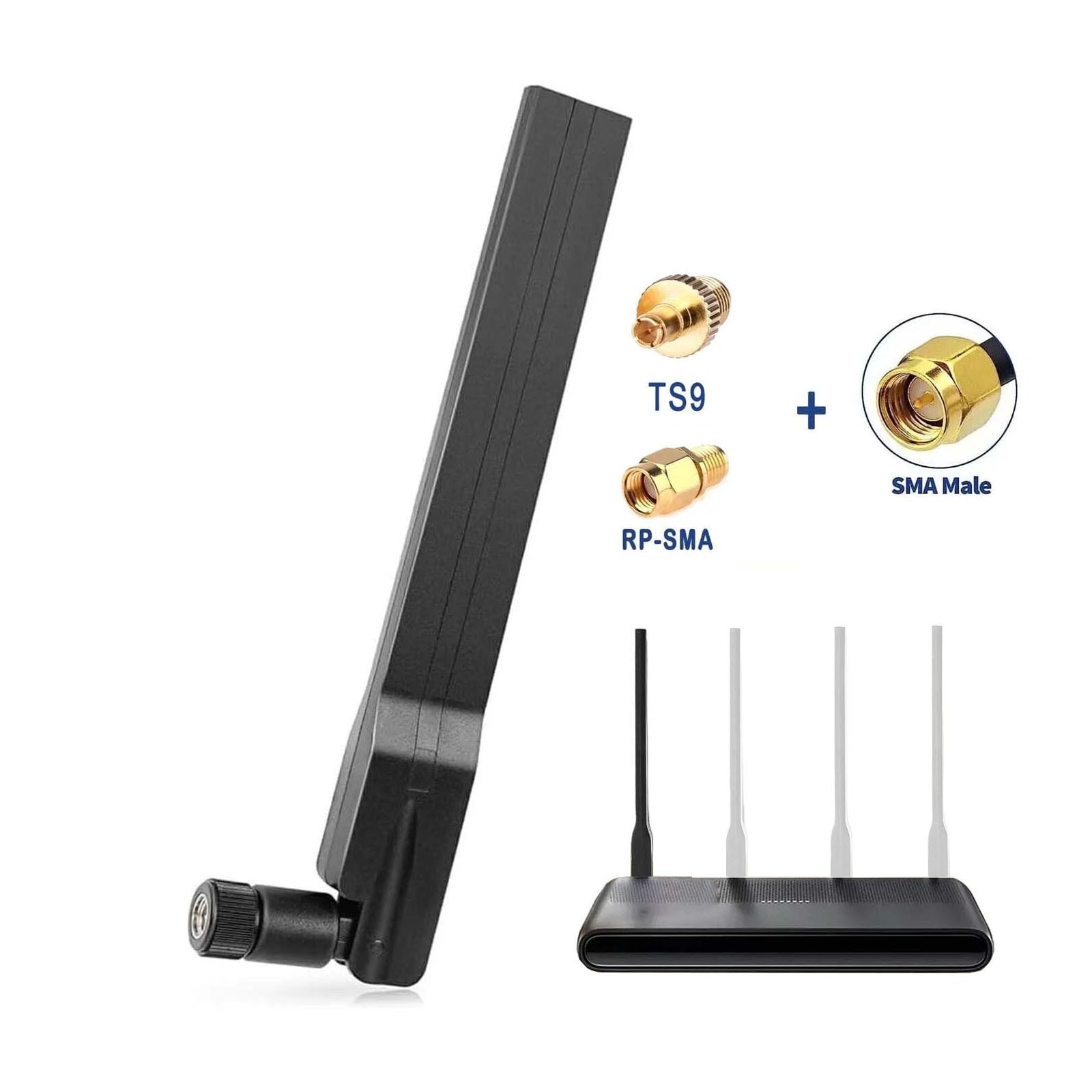5G Antenna 600-6000MHz SMA TS9 for all 5G 4G 3G and WiFi 6 Band Not for Boosting