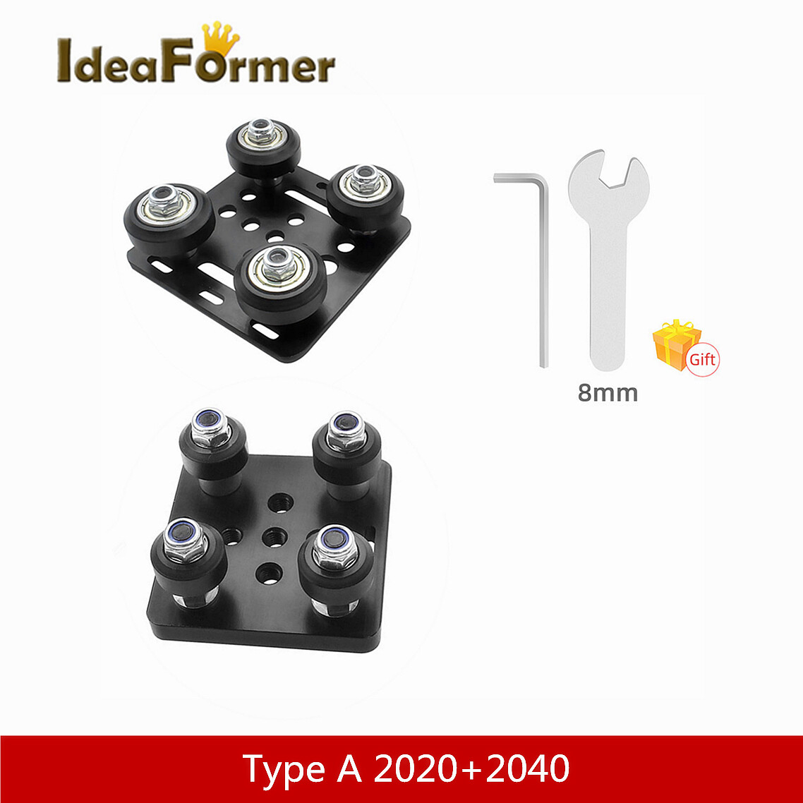 2020 2040 V Slot Plate+Belt Buckle/Extruder Support Plate+Pulley Combination Kit
