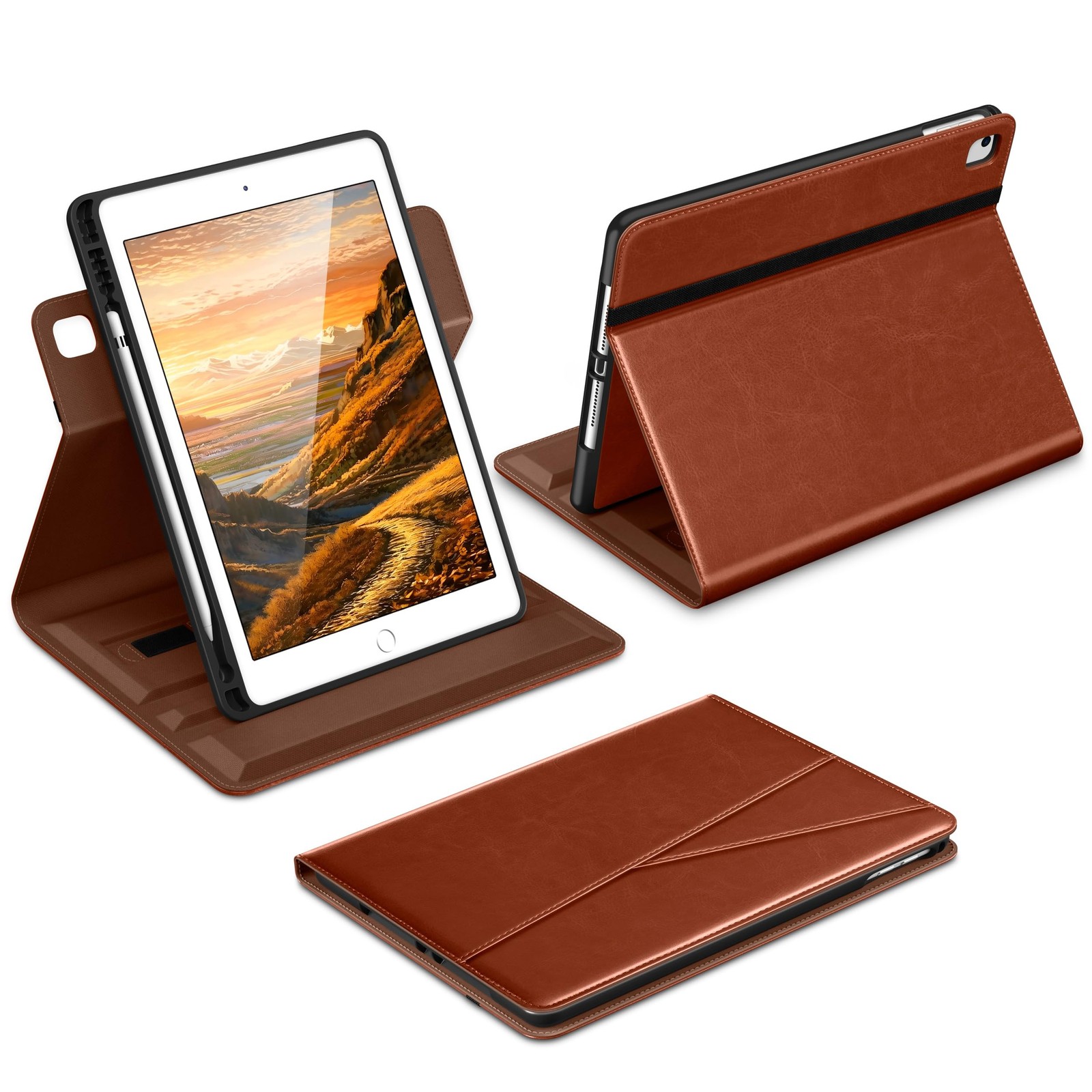for iPad 6th/5th Gen 9.7 Inch Case (2018/2017), Brown