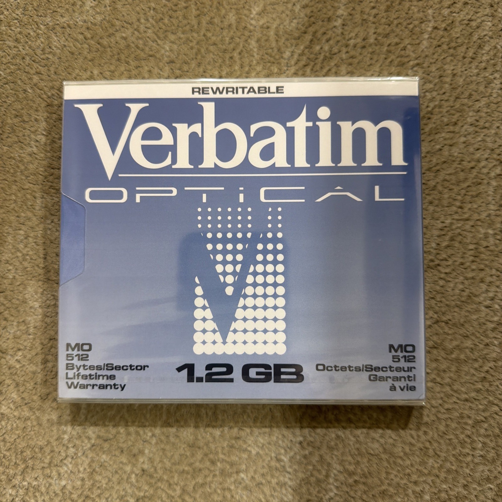 Verbatim 5.25 inch rewritable 1.2 GB Optical Disk (A281, A282).