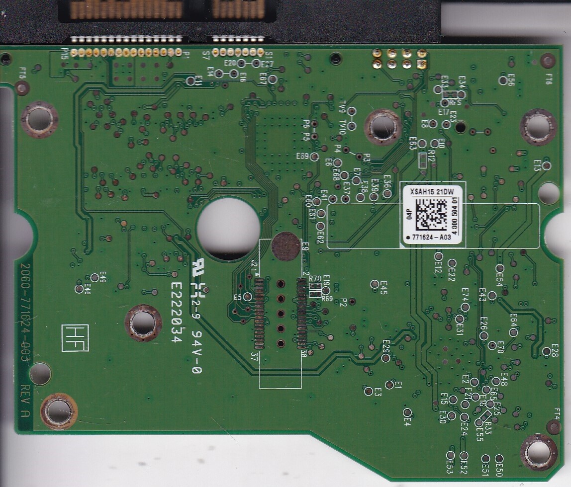  PCB ONLY 2060-771624-003 REV A Western Digital 771624-A03 04P SATA I-101