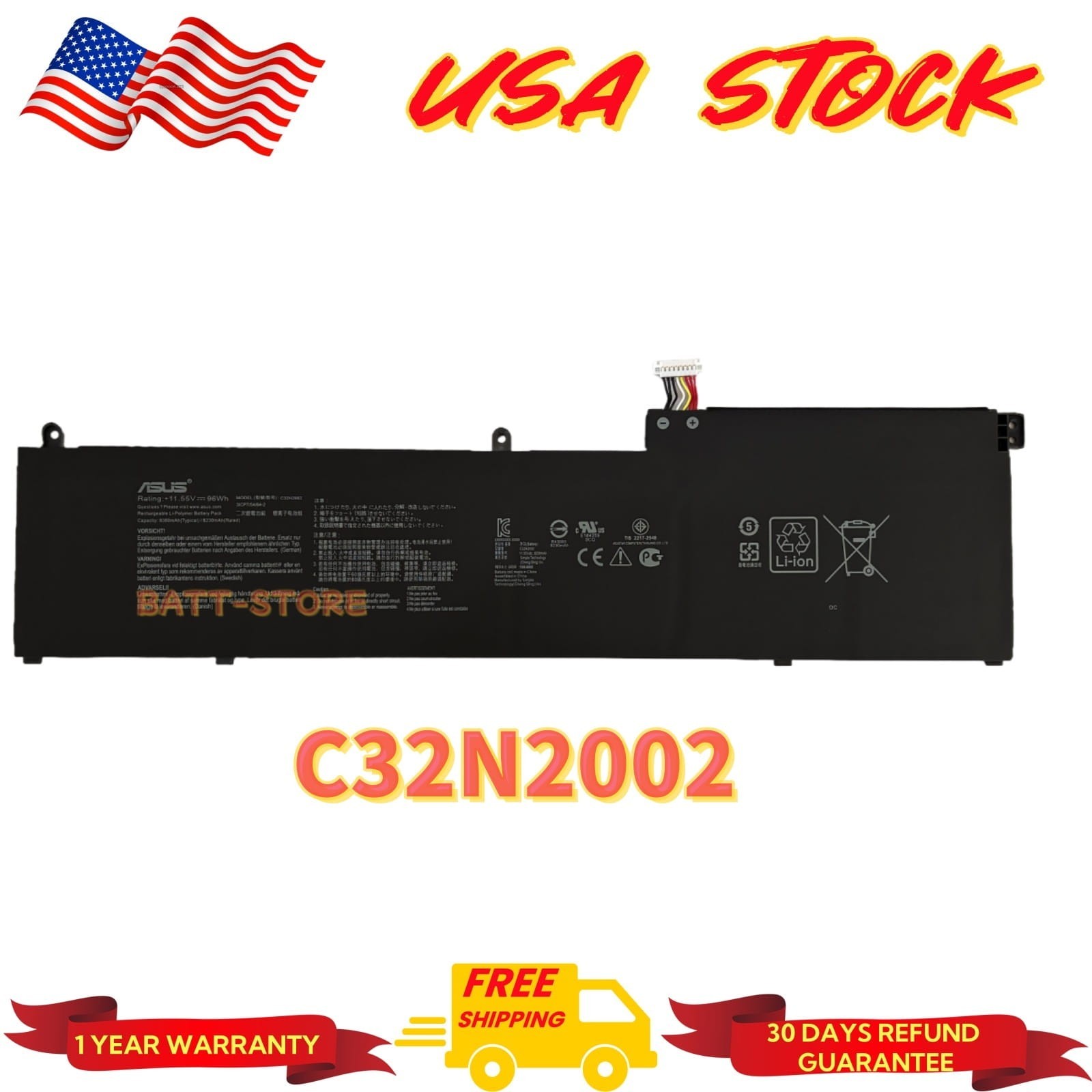 Original C32N2002 battery for Asus Flip 15 UX535LI UX564EH UX564EI UX564PH