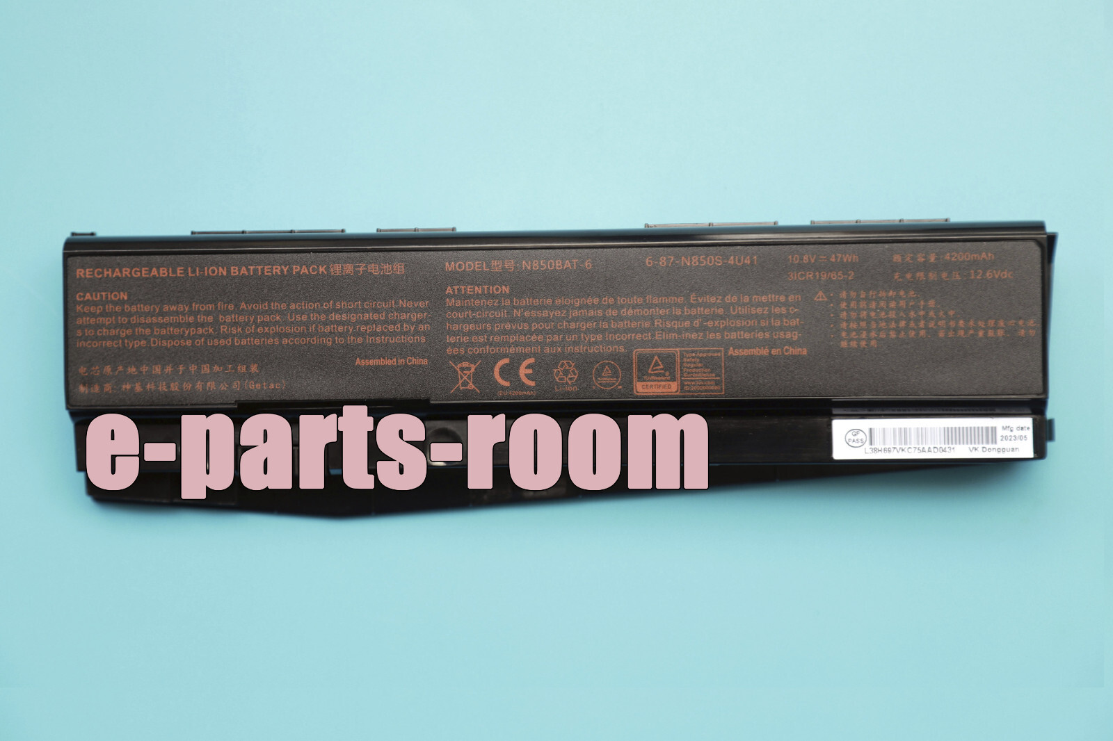Genuine N850BAT-6 6-87-N850S-6U71 Battery for sabre N850HJ N870HK N850EJ N850HK