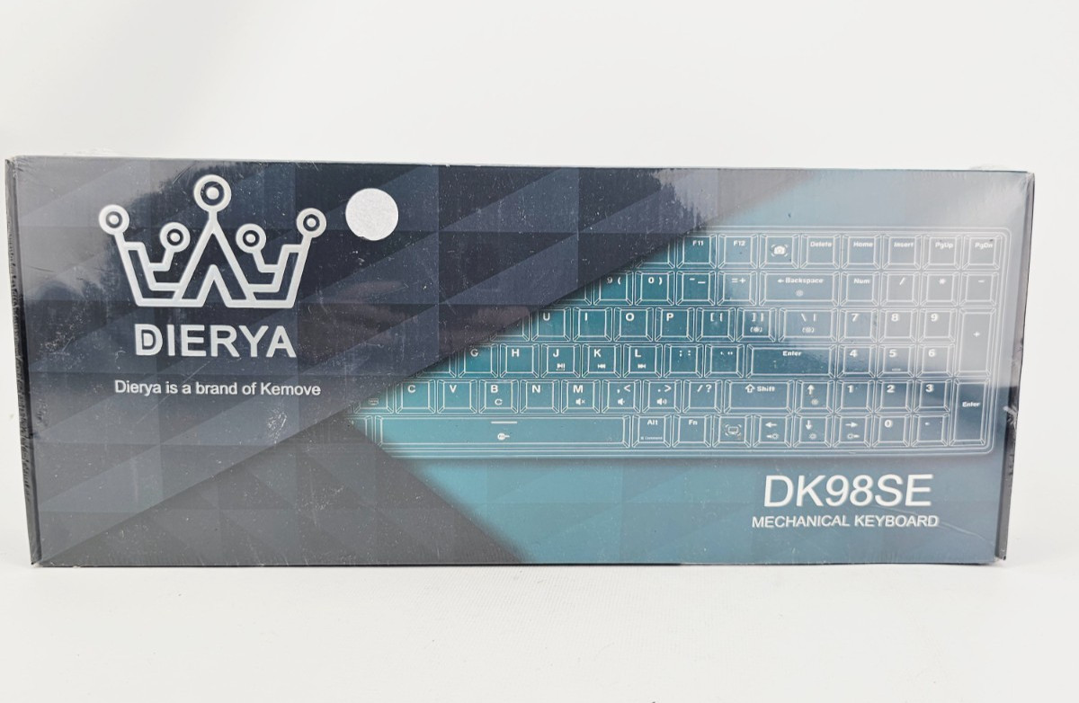 Dierya DK98SE Mechanical Keyboard White Wired Red Switch Sealed Kemove