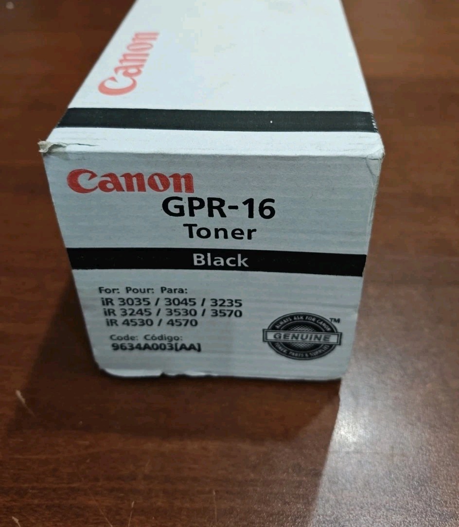 Genuine Canon 9634A003 GPR-16 Black Toner Cartridge, OEM
