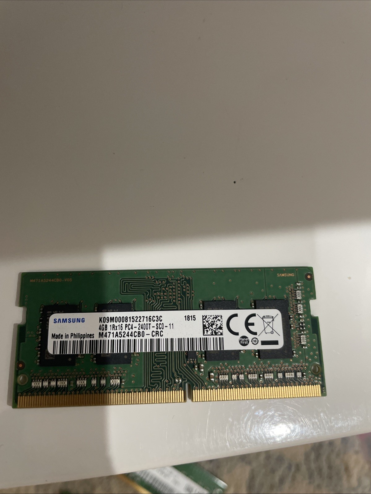 4 GB Samsung DDR4 PC4-2400T M471A5244CB0-CRC - Desktop RAM - Tested
