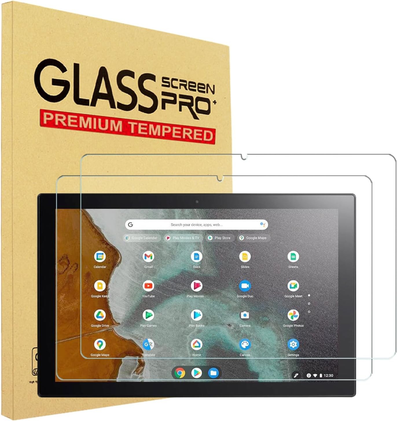 2-Pack Tempered Glass Screen Protectors for ASUS Chromebook CM3 10.5" Tablet