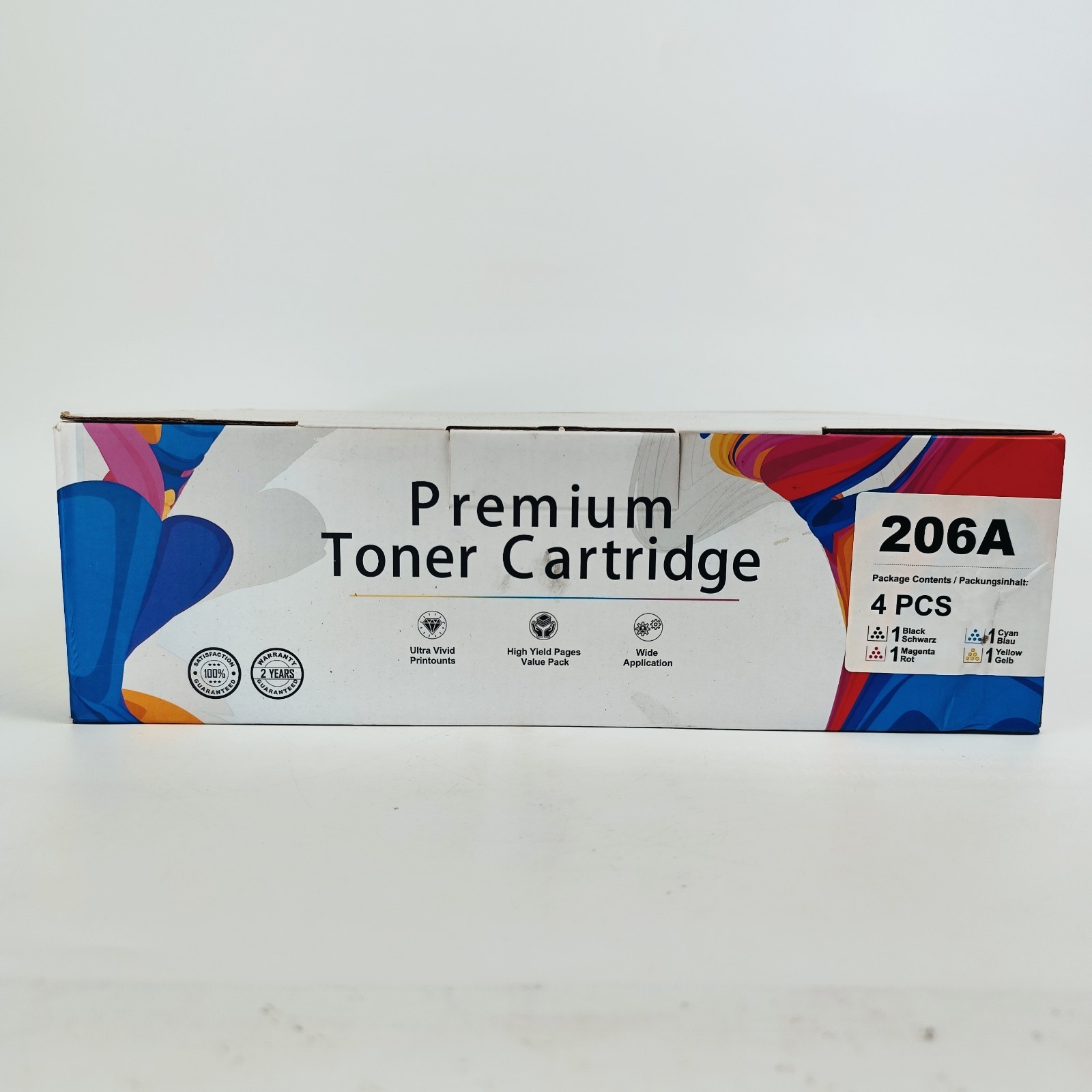 HALLOLUX 206A 206X Toner Cartridge 4-Pack w/ Chip for HP M255 M283 M282