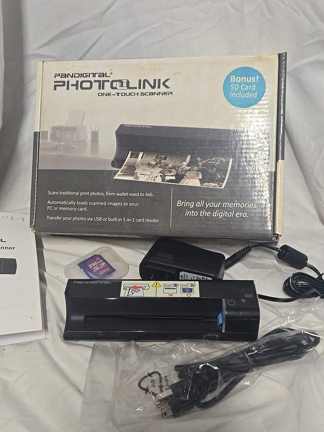 Genuine Pandigital PANSCN01 One Touch Digital Photo Scanner & Power Supply
