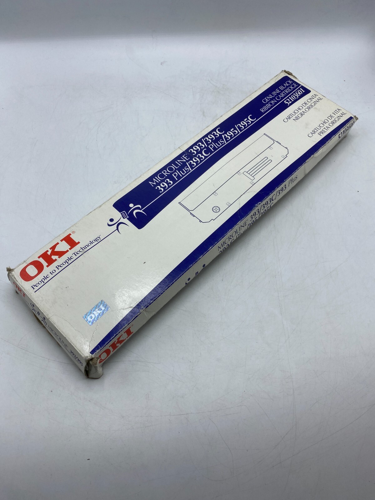 52103601 OEM Okidata Black Nylon Ribbon. Minor Damaged Box