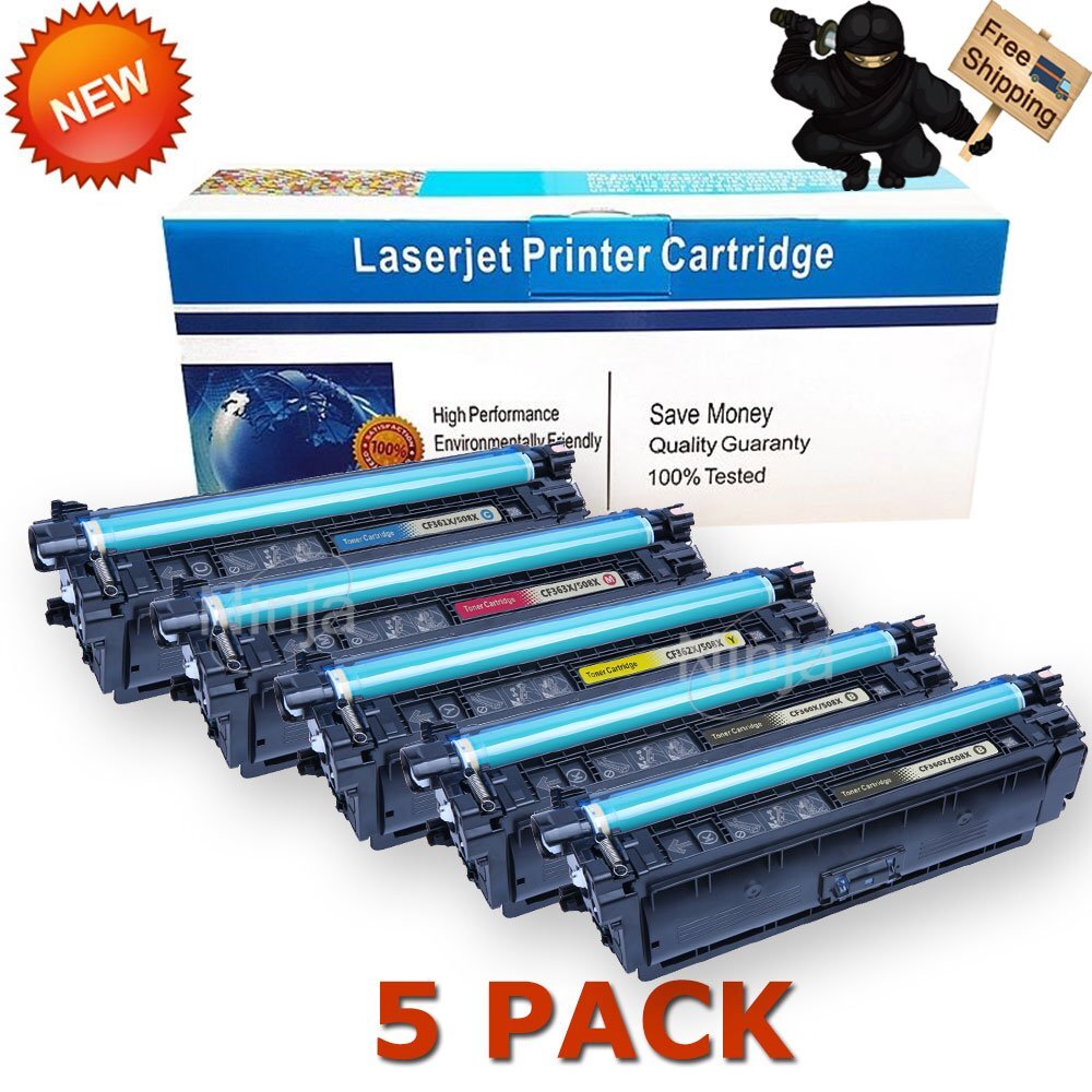 CF360X Toner for HP 508X LaserJet M552 M553 M553dn M553x MFP M577 | 5 Pack Set