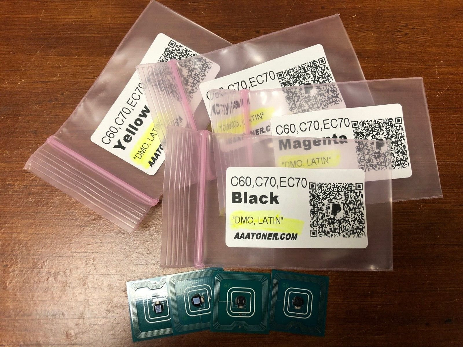 4 Toner Chip " DMO " for Xerox 6R1659, 6R1660, 6R1661, 6R1662 C60, C70, EC70