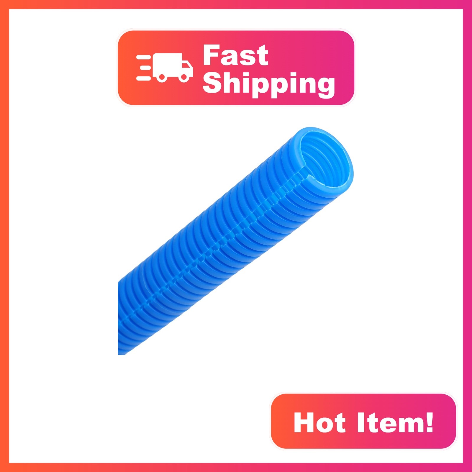 Kelepu Split Wire Loom Cable Sleeve Blue 5/8 Inch