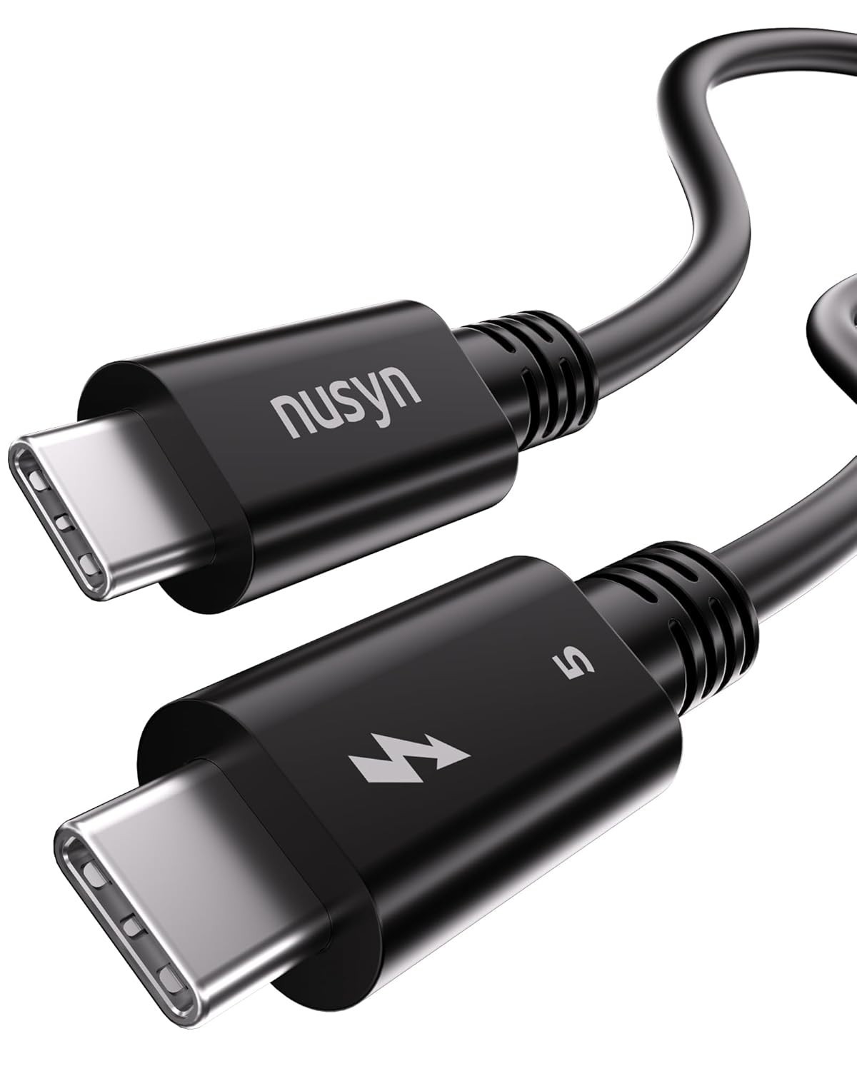 Intel Certified Thunderbolt 5 Cable 3.3FT USB-C 240W 120Gbps 16K 8K Compatible