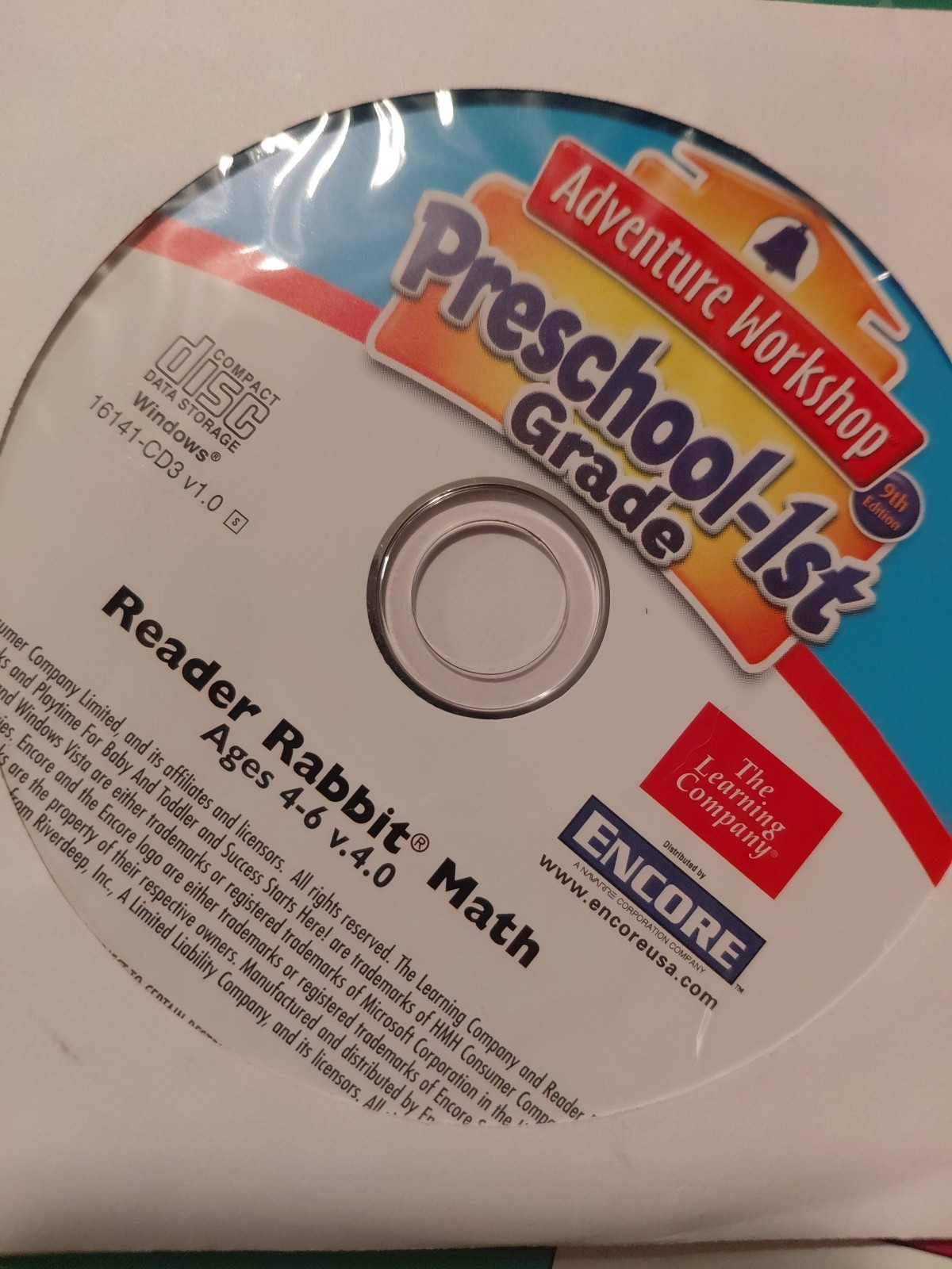 preschool 1sr grade reader rabbit math adventure  workshop disc