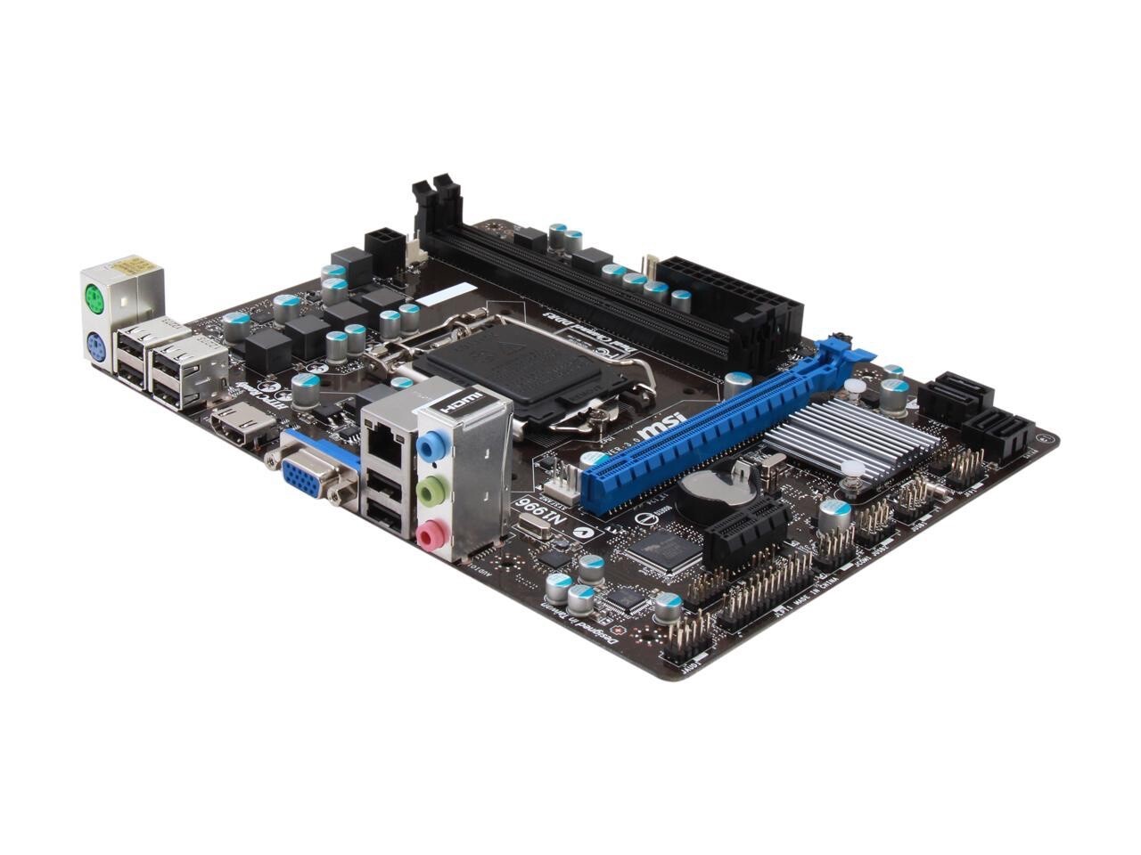 MSI H61M-E33/W8 LGA 1155 Intel H61 HDMI Micro ATX Intel Motherboard